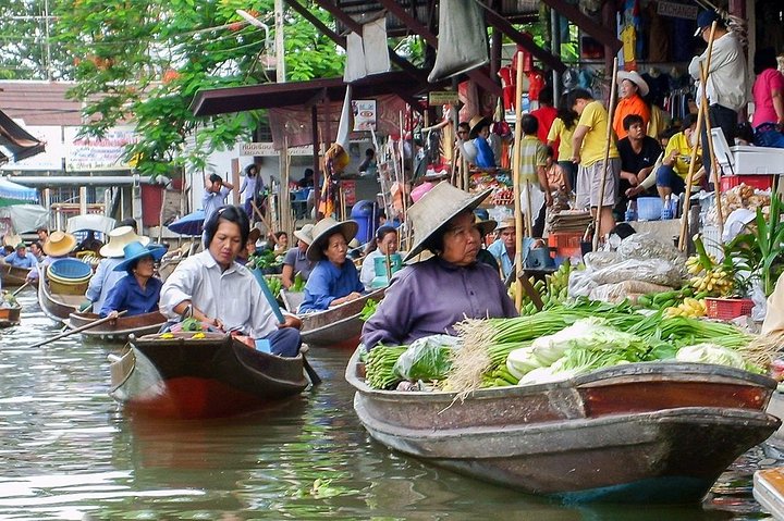 Maeklong Railway, Floating Market, Siam Cultural Park and Nakhon Pathom City Tour